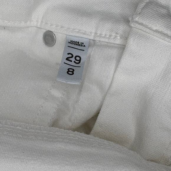 LOFT Denim White Stretch Midrise Bootcut Jeans Neutral Womens Sz 8 - Picture 8 of 9